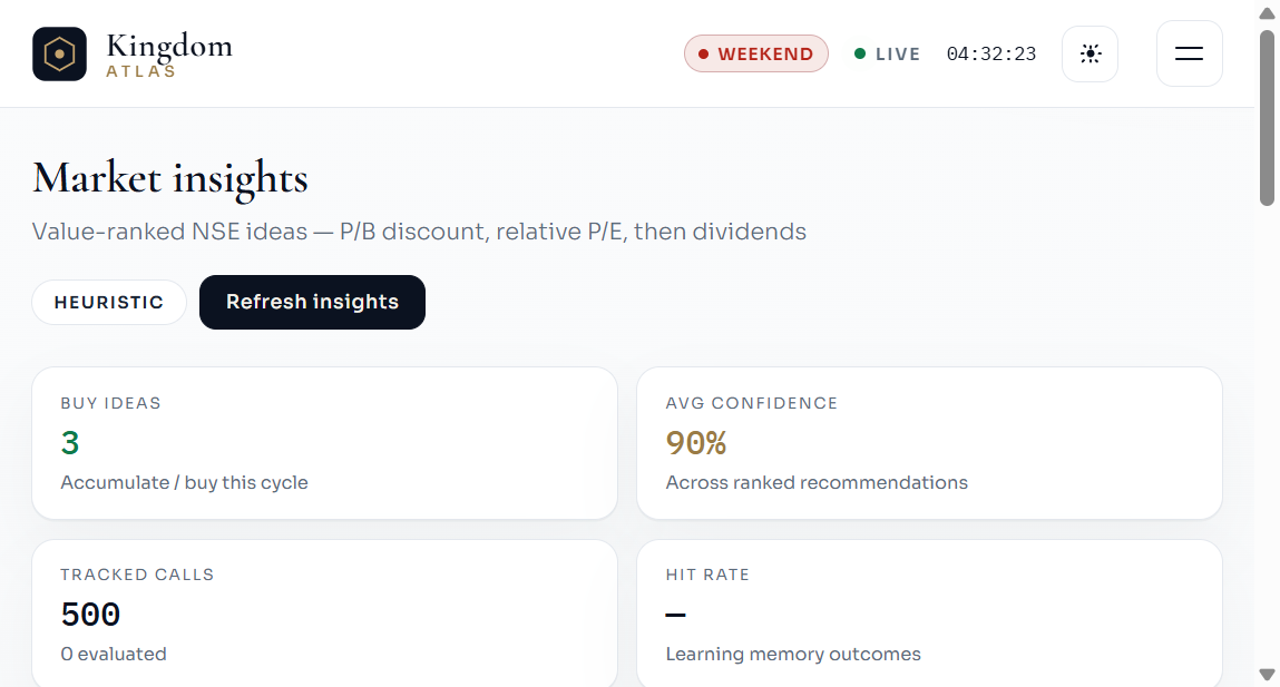 Investor calendar and research desk